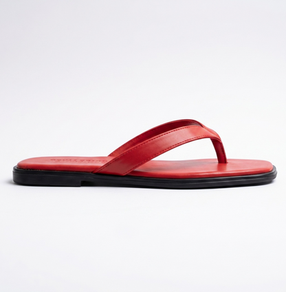 STRADA RED FLIP FLOPS