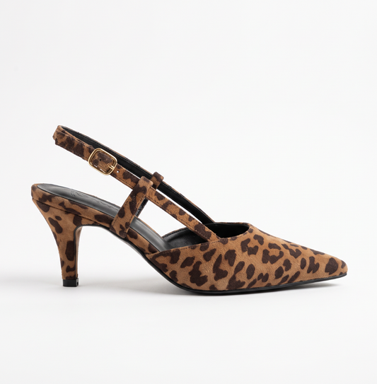 CLASICA LEOPARD SLING-BACK KITTEN HEELS