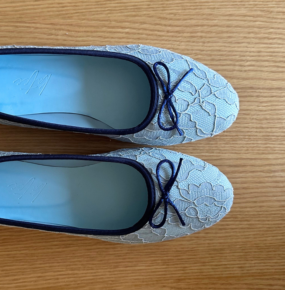 BAILA LACE ICE BLUE FLATS