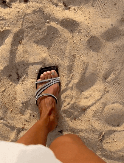 CRISTALINA BLACK SANDALS