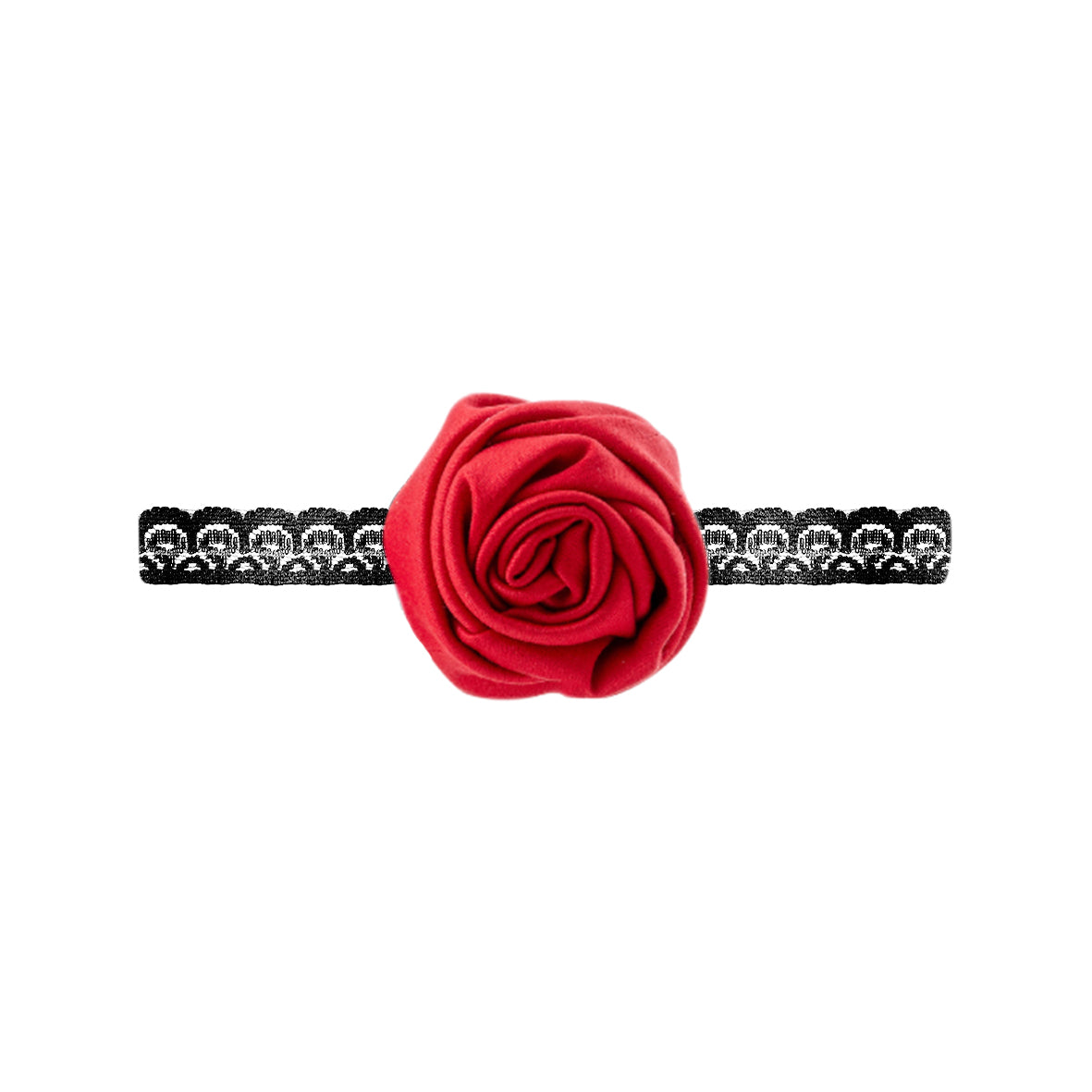 Red Flower & Black Choker