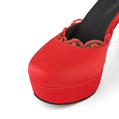 MISTICA RED PLATFORM HEELS