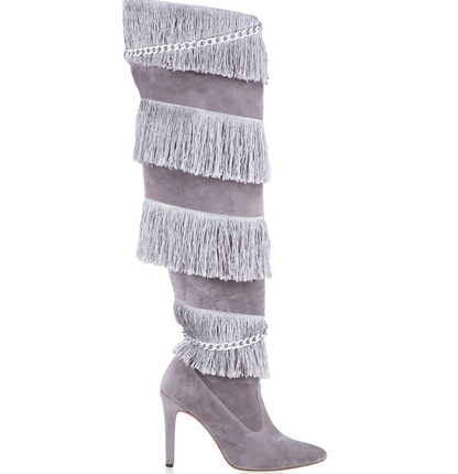 VELLOSSA GREY OVER-THE-KNEE BOOTS